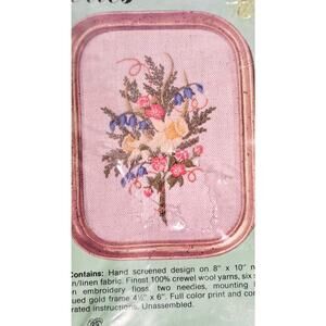 Vintage "Heritage Series" Garden Bouquet 887 embroidery kit by Cathy Needlecraft